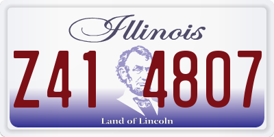 IL license plate Z414807