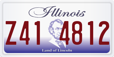 IL license plate Z414812