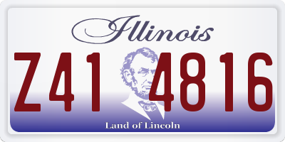 IL license plate Z414816
