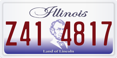 IL license plate Z414817