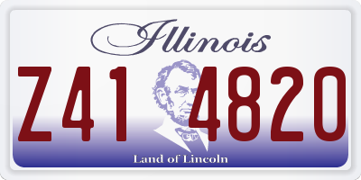 IL license plate Z414820