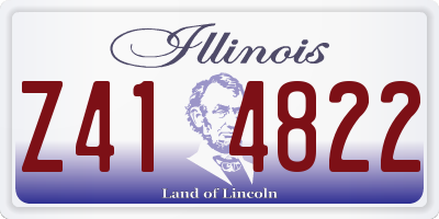 IL license plate Z414822
