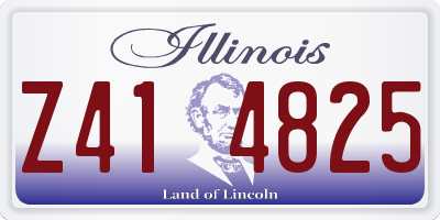IL license plate Z414825