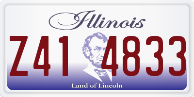 IL license plate Z414833