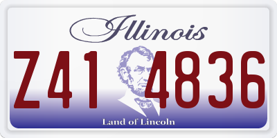 IL license plate Z414836