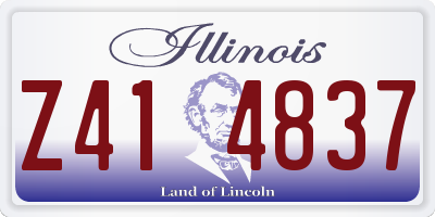 IL license plate Z414837