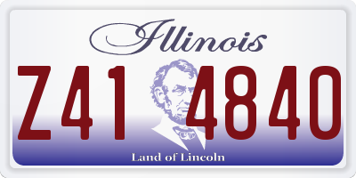 IL license plate Z414840