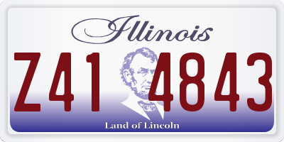 IL license plate Z414843