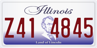 IL license plate Z414845