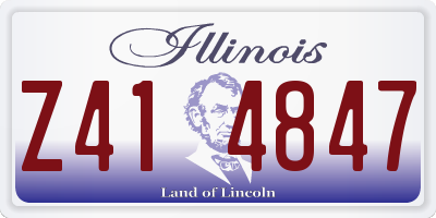 IL license plate Z414847