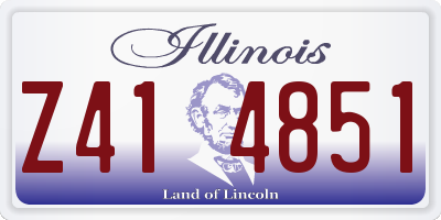 IL license plate Z414851