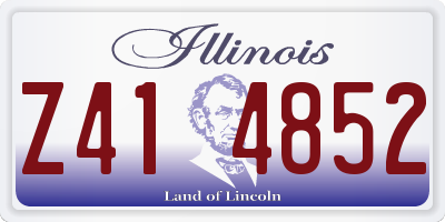 IL license plate Z414852