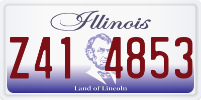 IL license plate Z414853