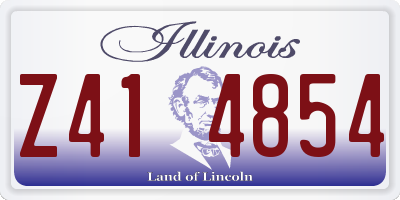 IL license plate Z414854