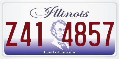 IL license plate Z414857
