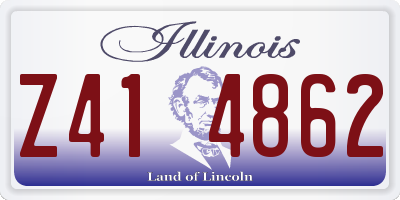 IL license plate Z414862