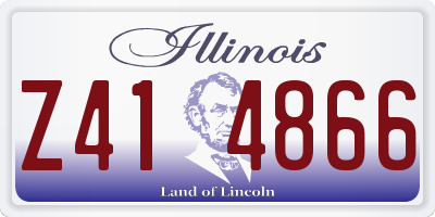 IL license plate Z414866