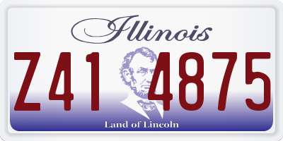 IL license plate Z414875