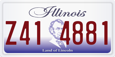 IL license plate Z414881