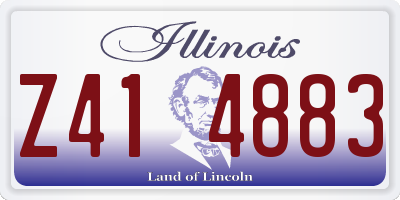 IL license plate Z414883