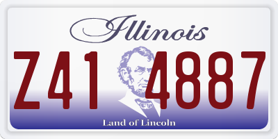 IL license plate Z414887