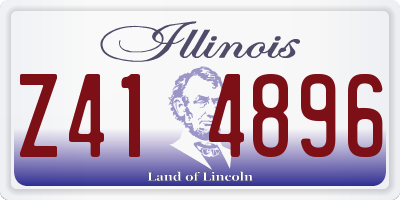 IL license plate Z414896