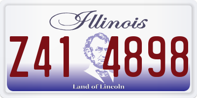 IL license plate Z414898