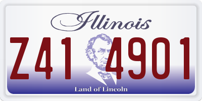 IL license plate Z414901