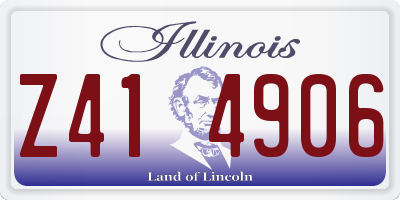 IL license plate Z414906