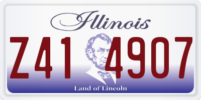 IL license plate Z414907