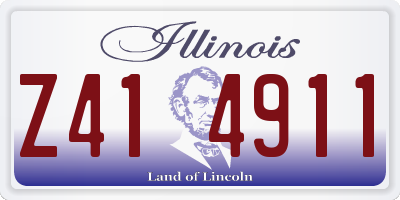 IL license plate Z414911