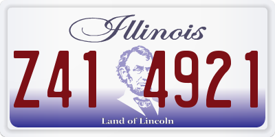 IL license plate Z414921