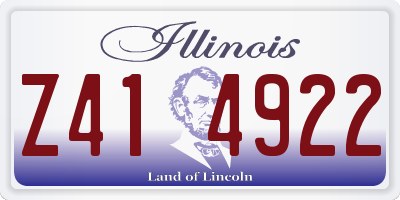IL license plate Z414922