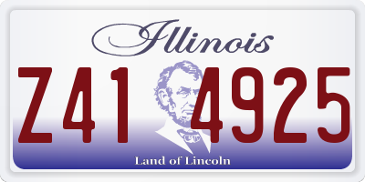 IL license plate Z414925