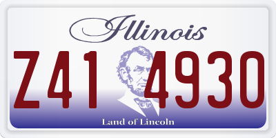IL license plate Z414930