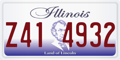 IL license plate Z414932