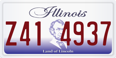 IL license plate Z414937