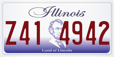 IL license plate Z414942