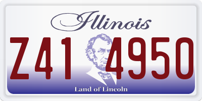 IL license plate Z414950