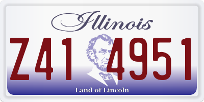 IL license plate Z414951