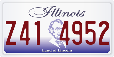 IL license plate Z414952