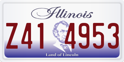 IL license plate Z414953