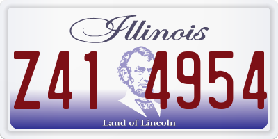 IL license plate Z414954