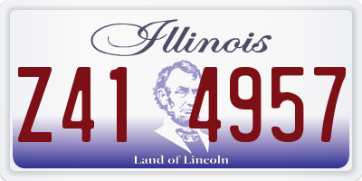 IL license plate Z414957