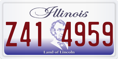 IL license plate Z414959