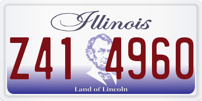 IL license plate Z414960