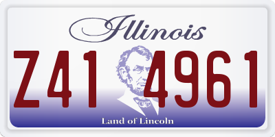 IL license plate Z414961