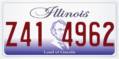 IL license plate Z414962