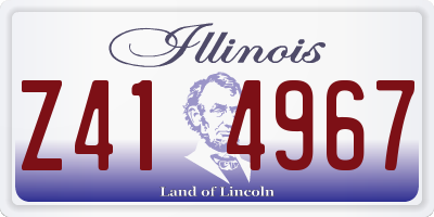 IL license plate Z414967