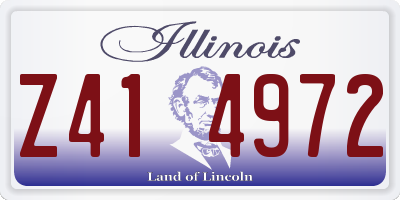 IL license plate Z414972